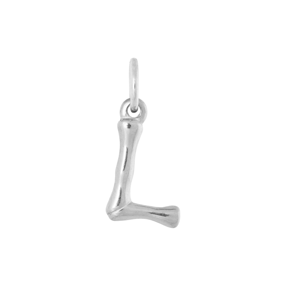 Big letter charm silver