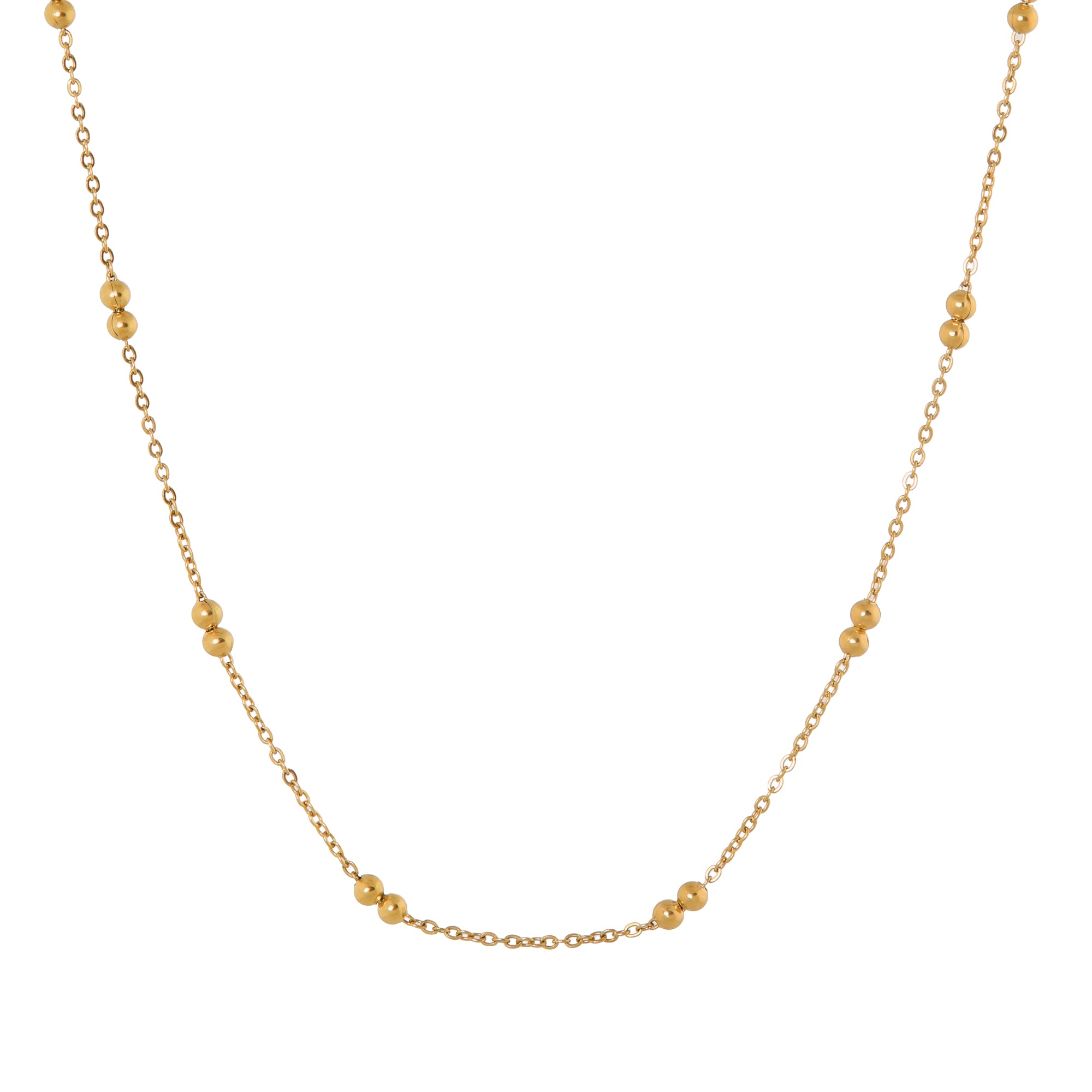 Long dots necklace gold