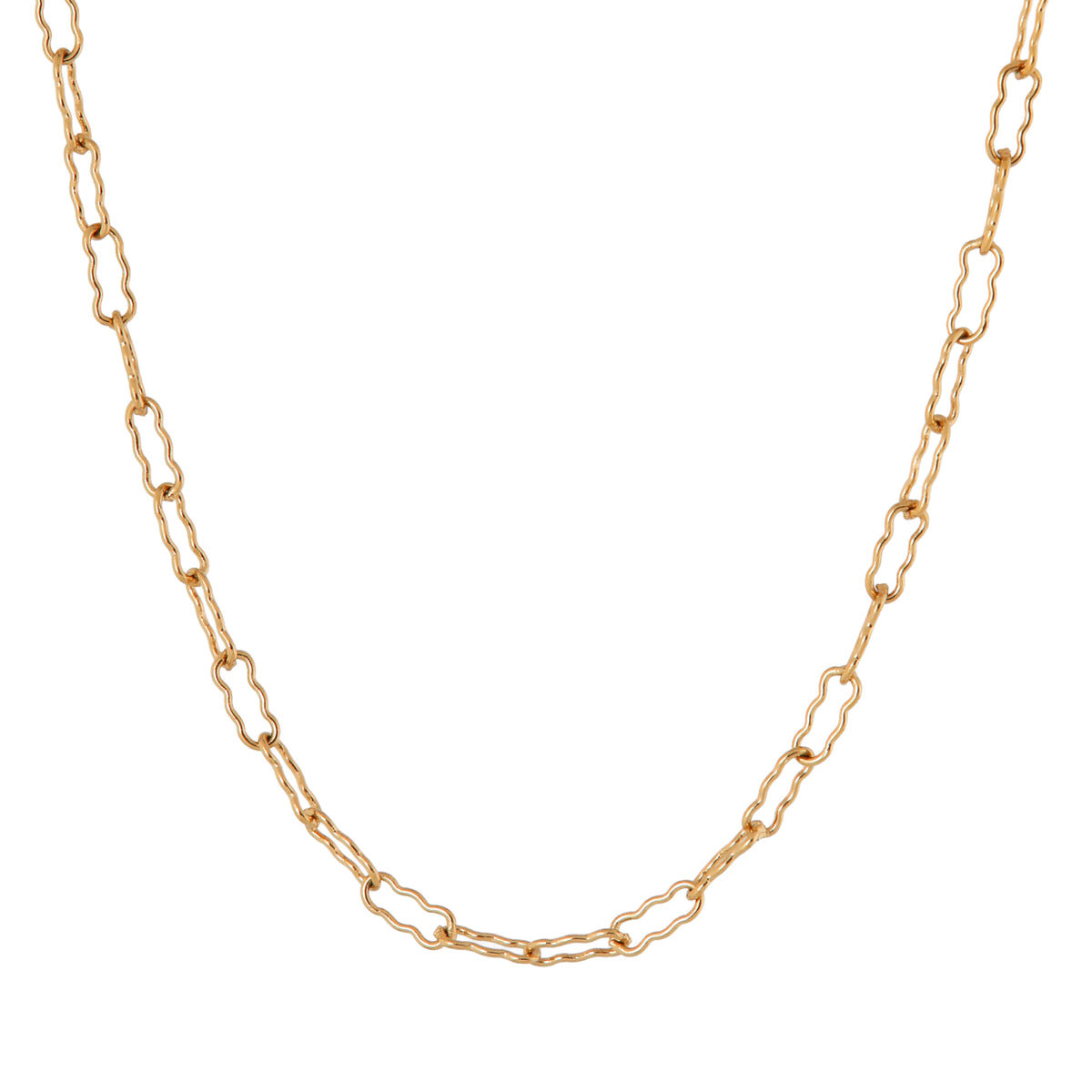 Wavy necklace gold