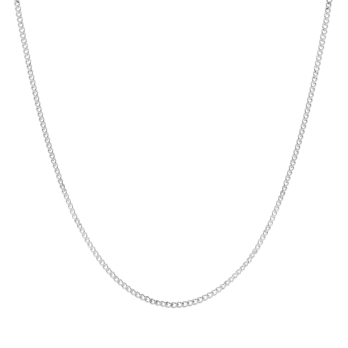 Plain necklace silver