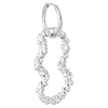 singlepair Organic bubble hoop silver
