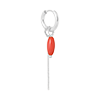 singlepair Peachy chain hoop silver