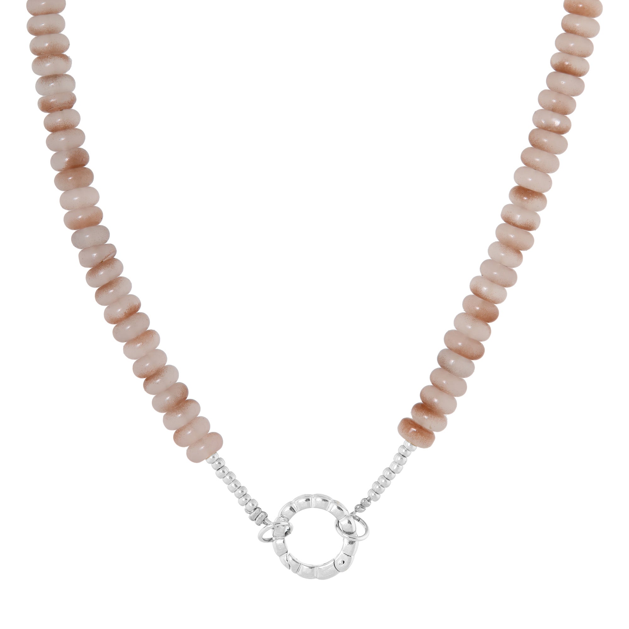 Satin twist necklace silver