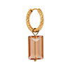 singlepair Shiny blush hoop gold
