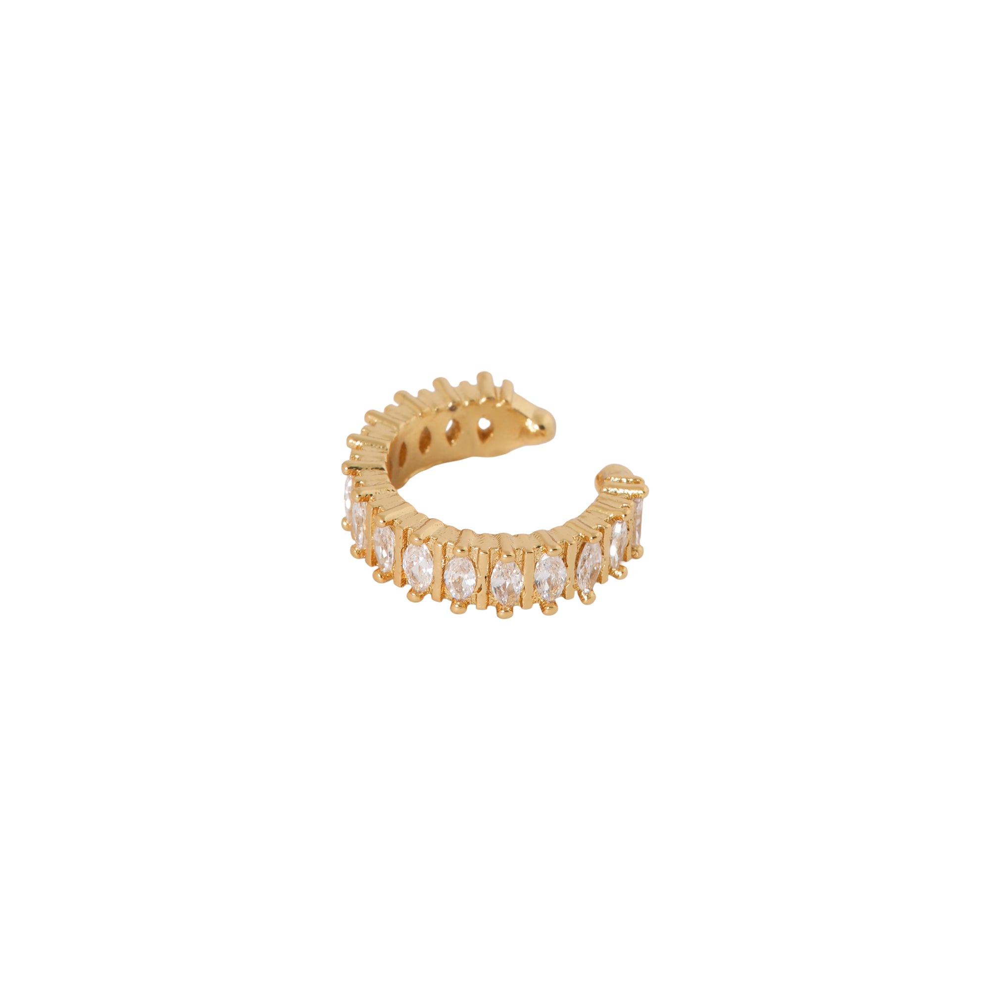 Shiny row ear cuff gold