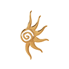 singlepair Sunflare hoop gold