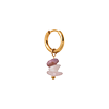 singlepair Triple purple rock hoop gold