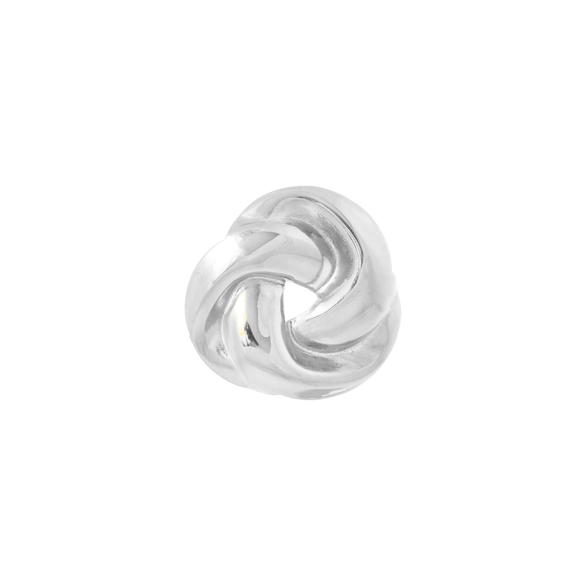 Velvet knot hoop silver