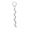 singlepair Waves hoop silver