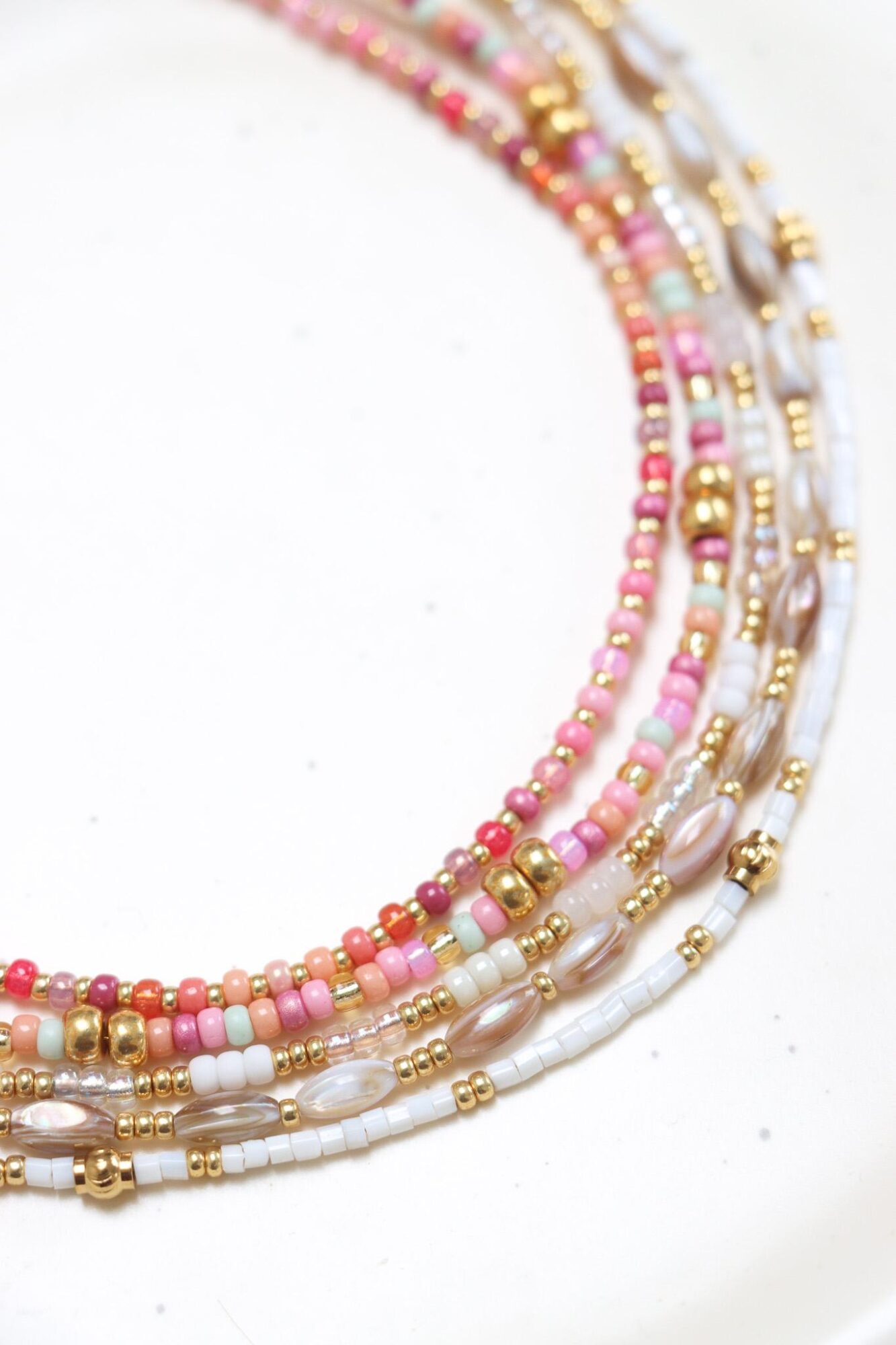 All day pink anklet gold