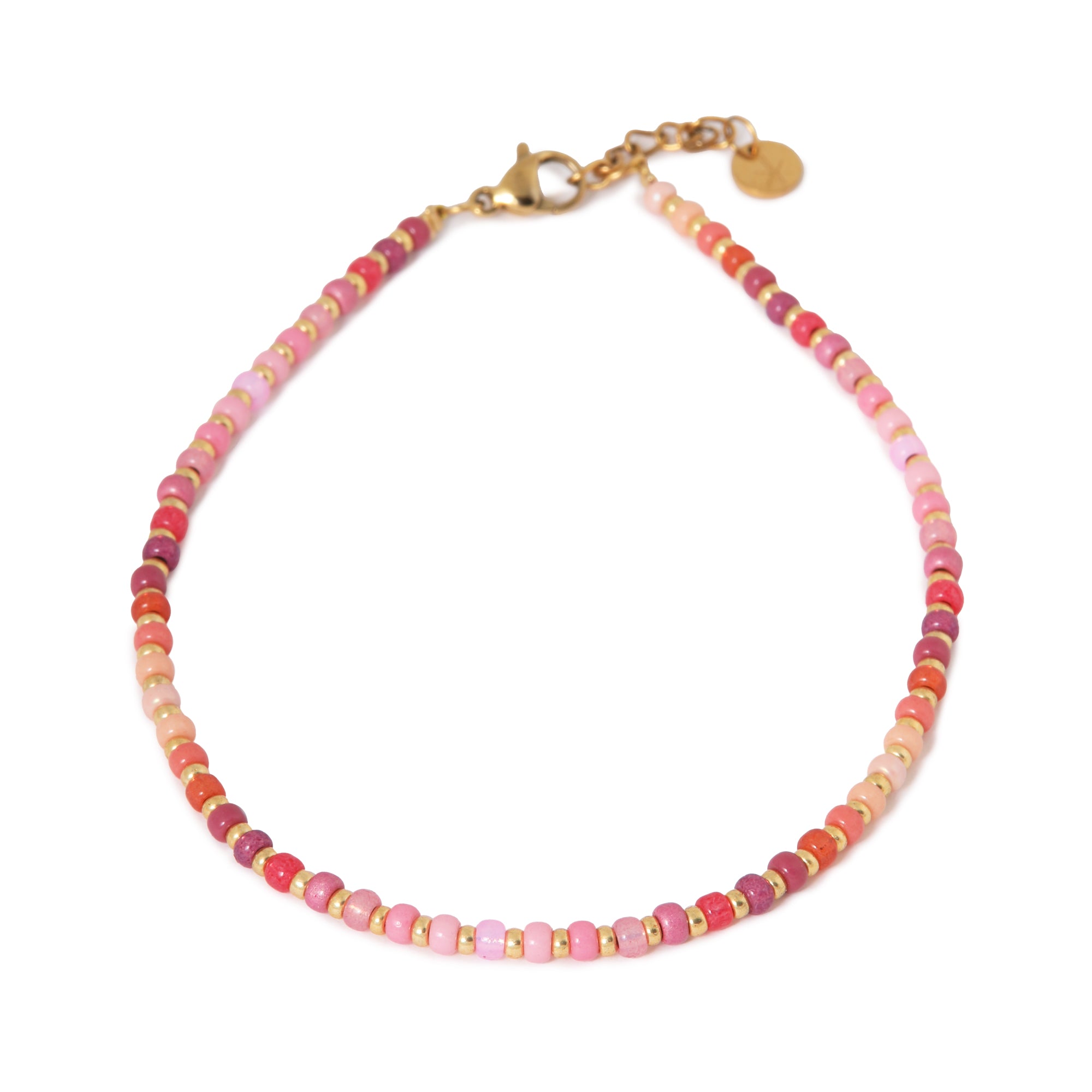 All day pink anklet gold