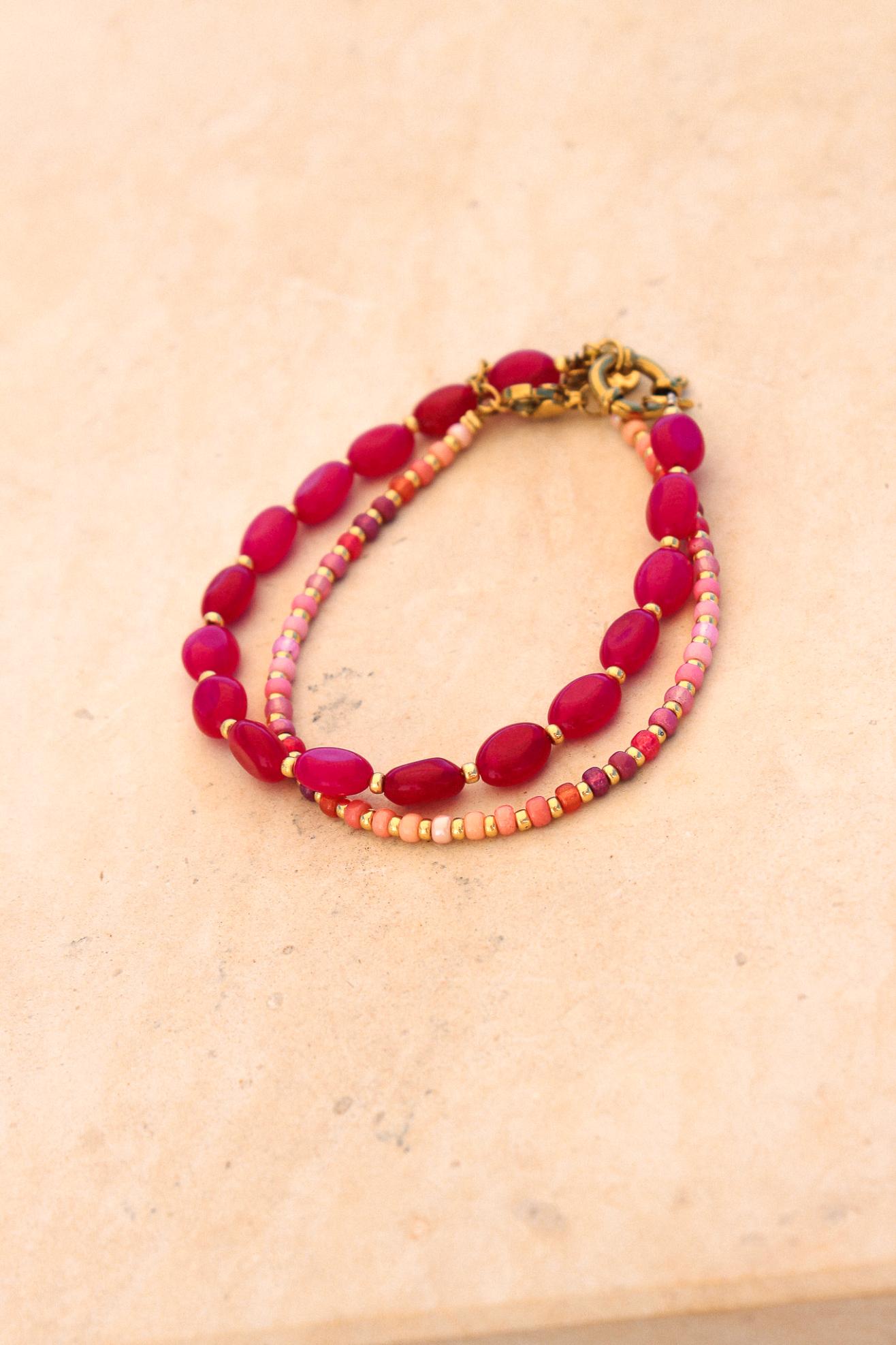 All day pink bracelet gold