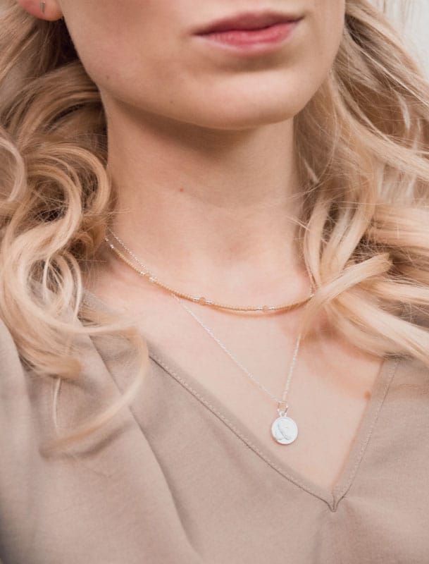 &amp; necklace silver