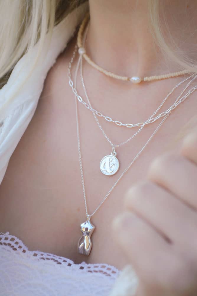 &amp; necklace silver