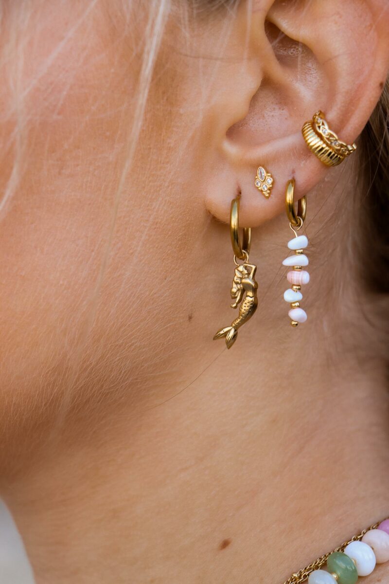 Anemone hoop gold