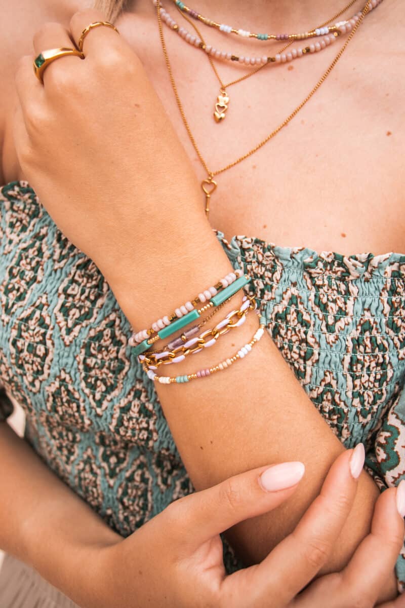 Arabian rainbow bracelet gold