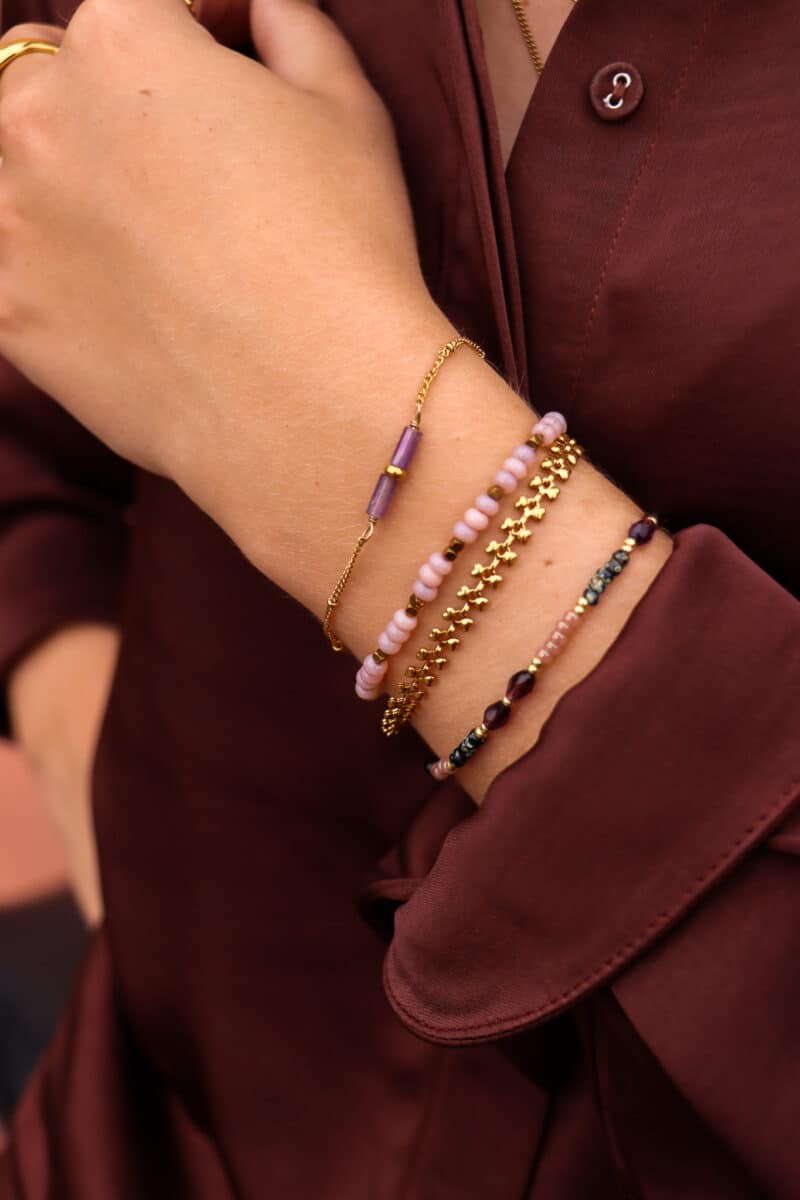 Baby hearts bracelet gold