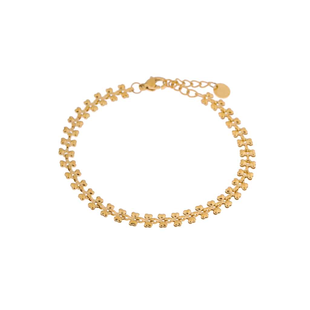 Baby hearts bracelet gold