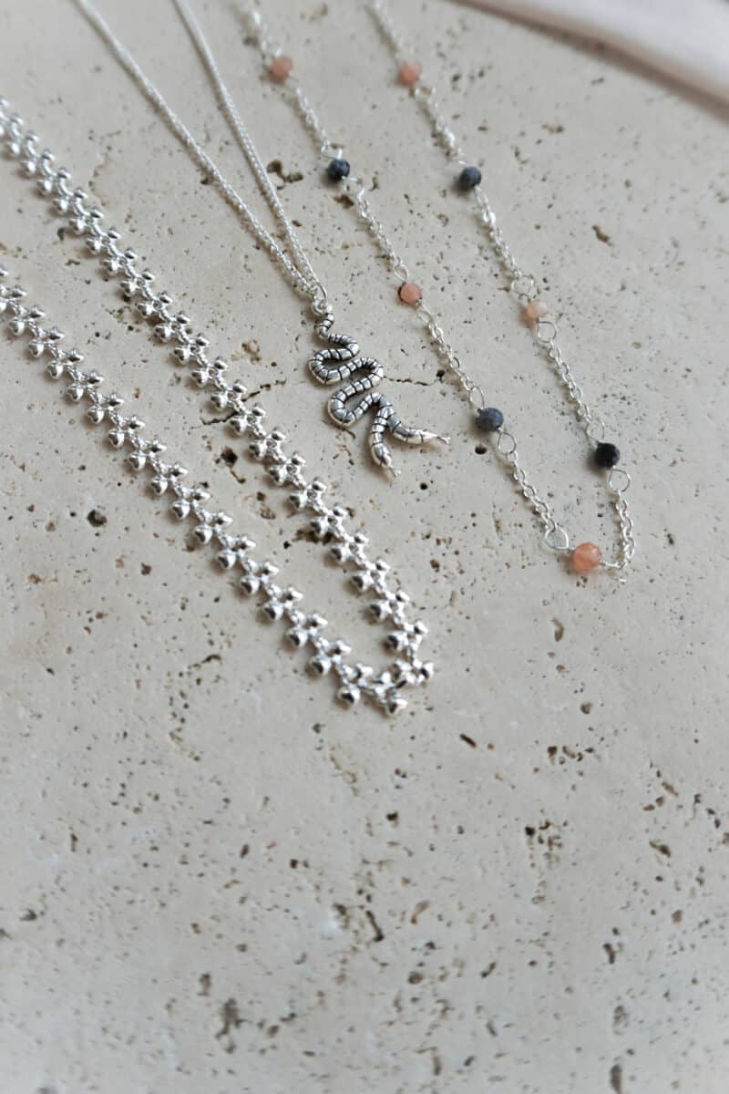 Baby hearts necklace silver