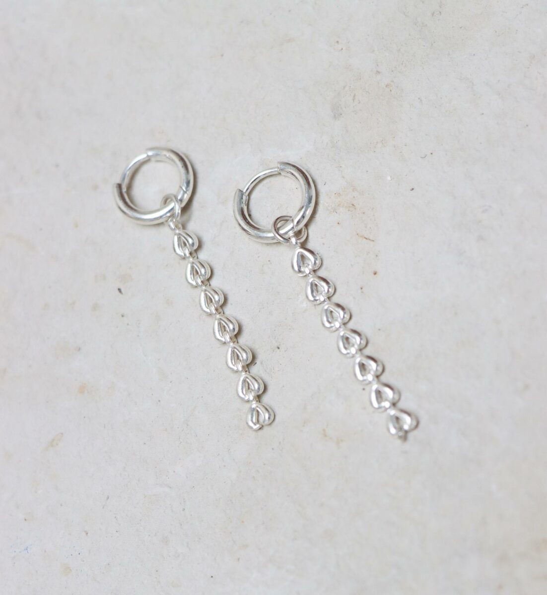 Baby shell hoop silver