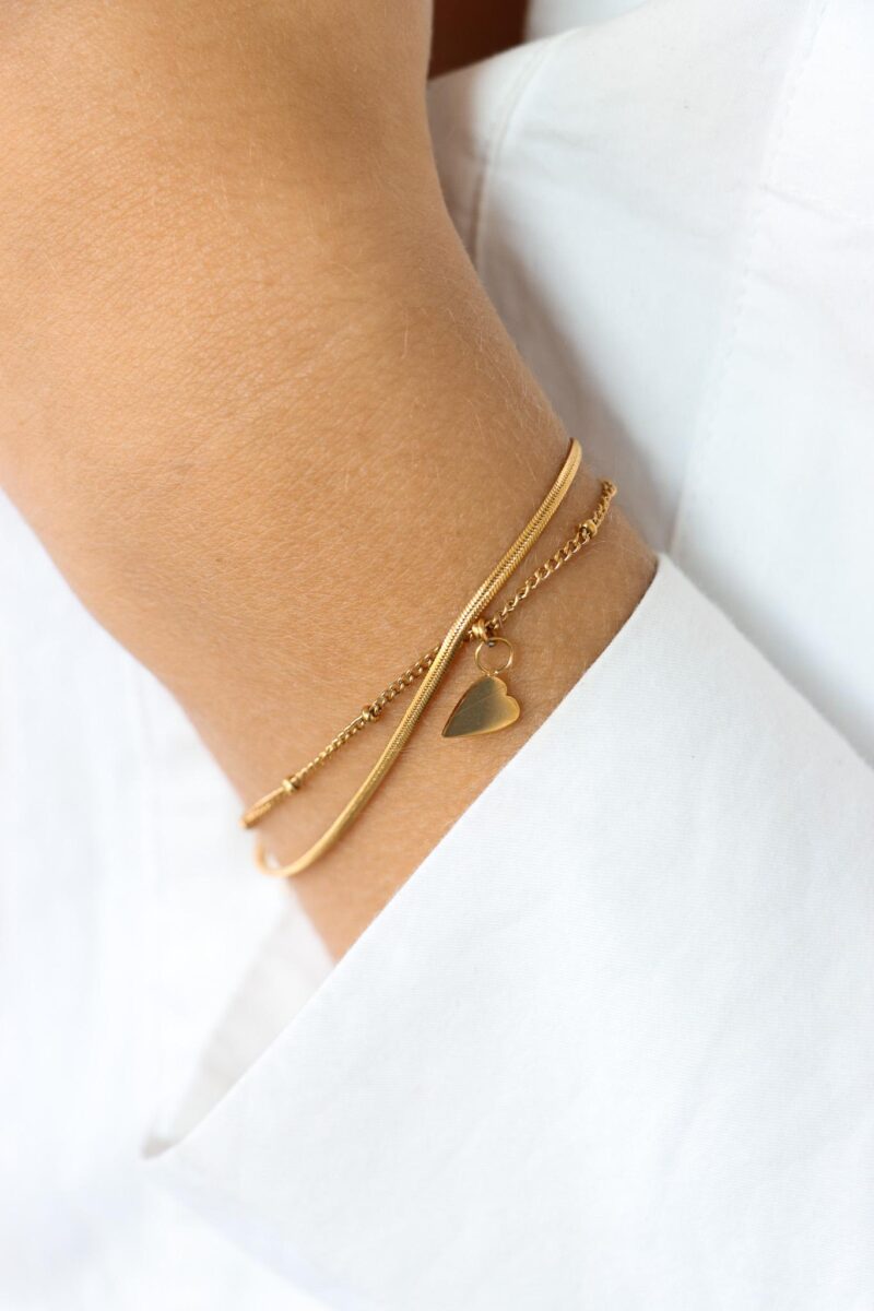 Baby smooth snake bracelet gold