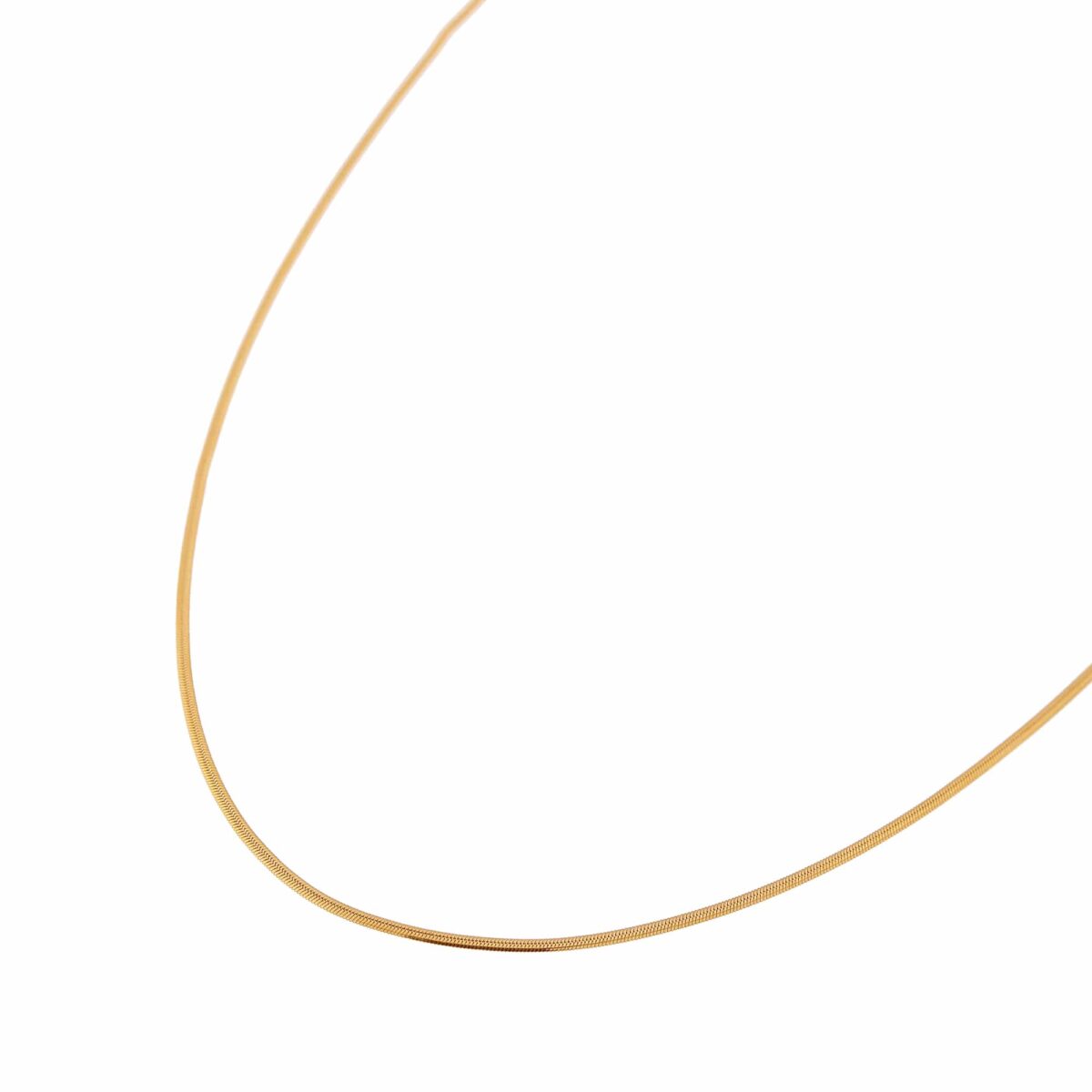 Baby smooth snake  necklace gold