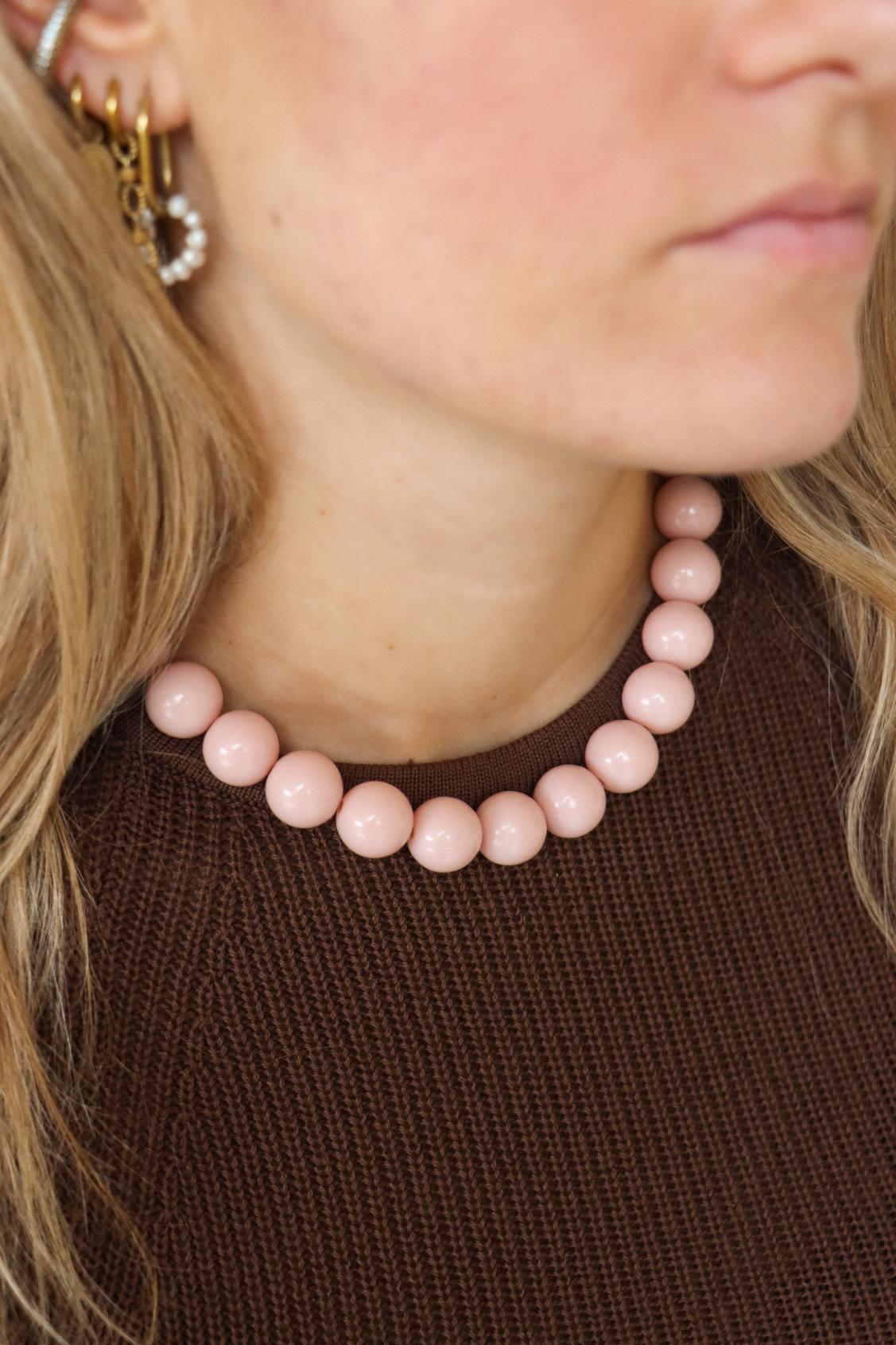 Bare blush necklace silver