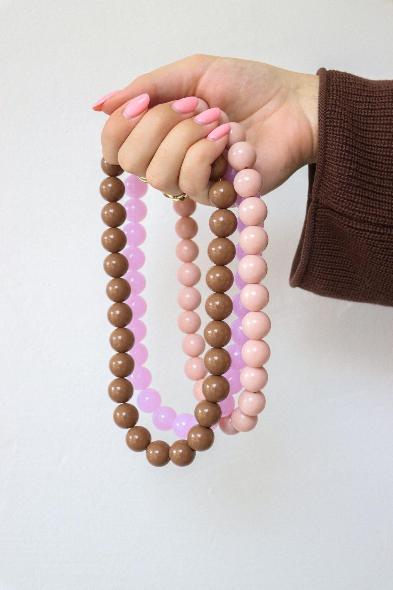 Bare blush necklace silver
