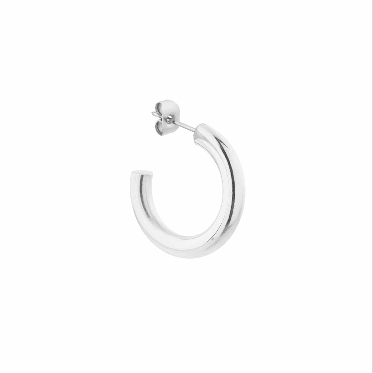 Big 2 chunky hoop silver