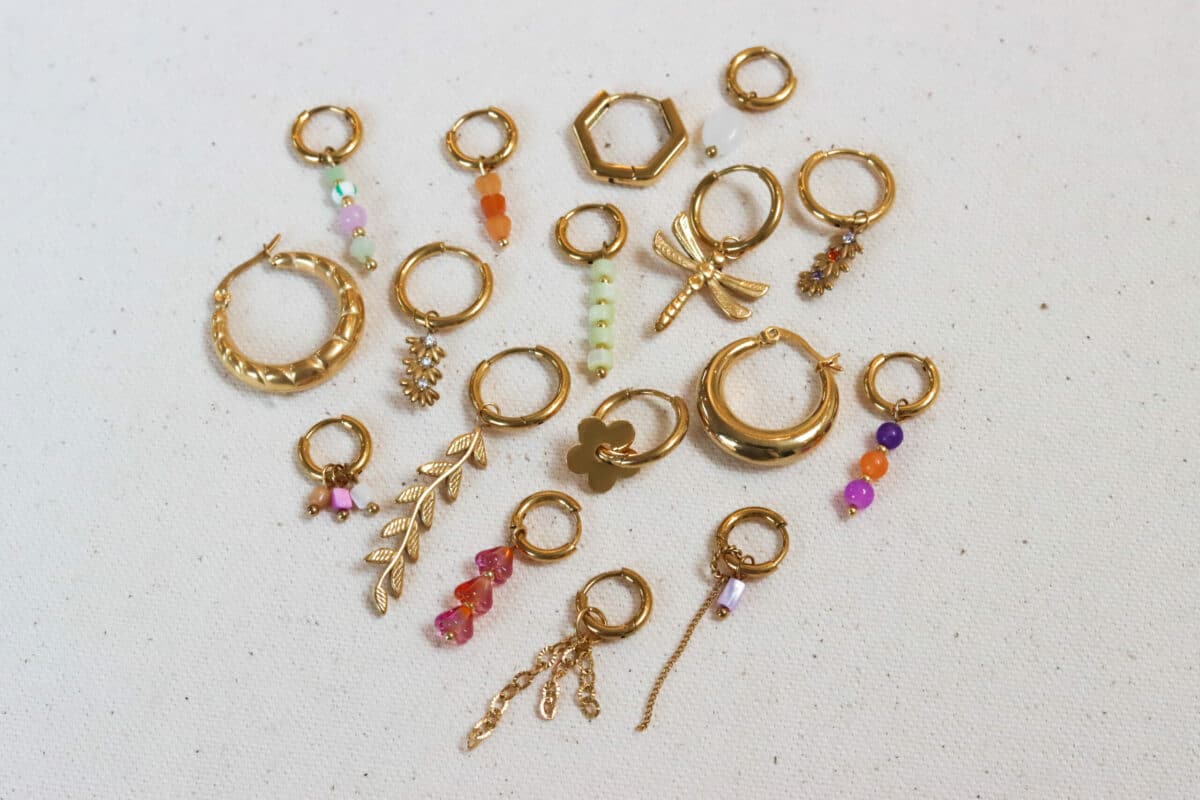 Big bloom hoop gold