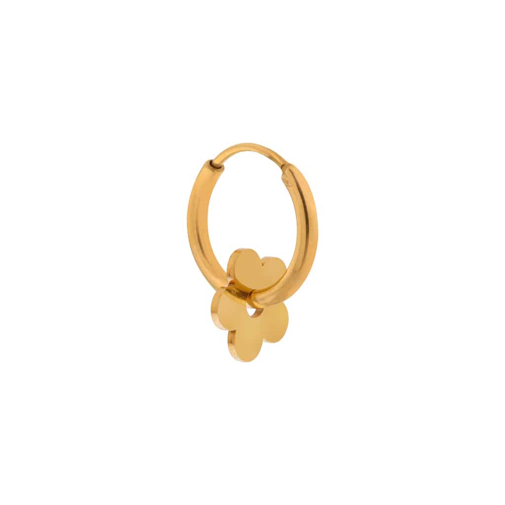 Big bloom hoop gold