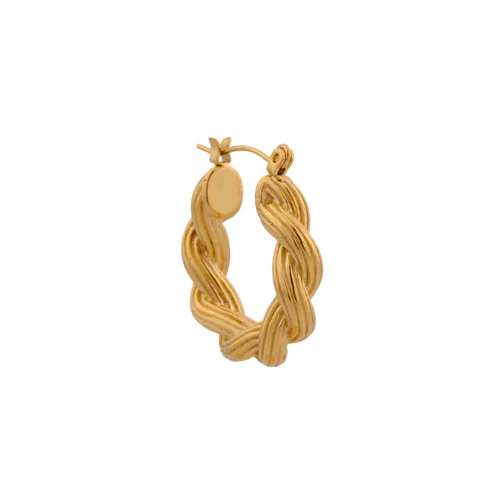Big braid hoop gold