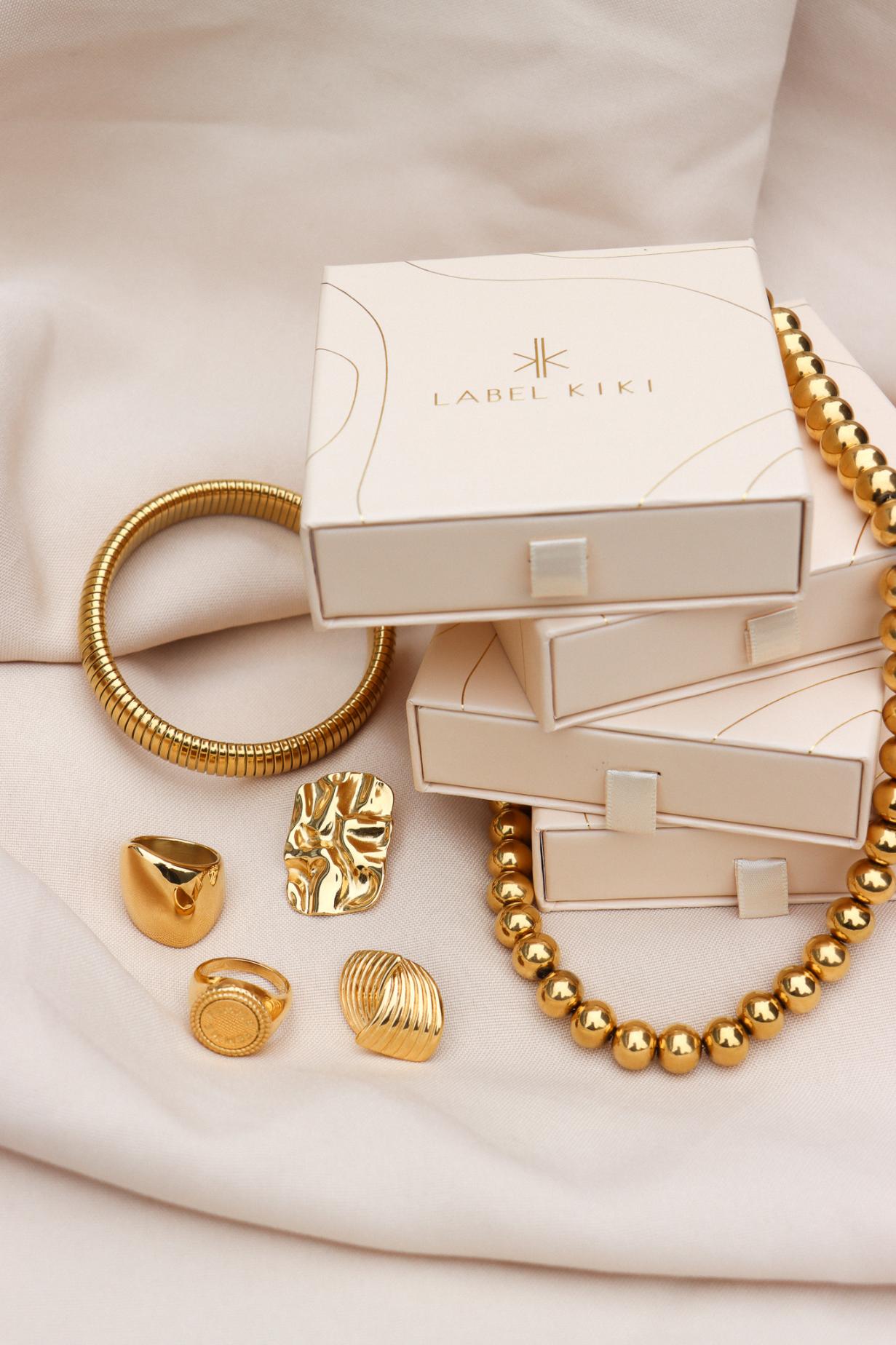 Big celeste bangle gold