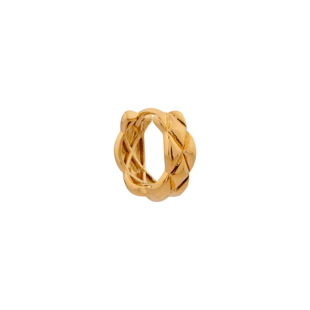Big crisscross hoop gold
