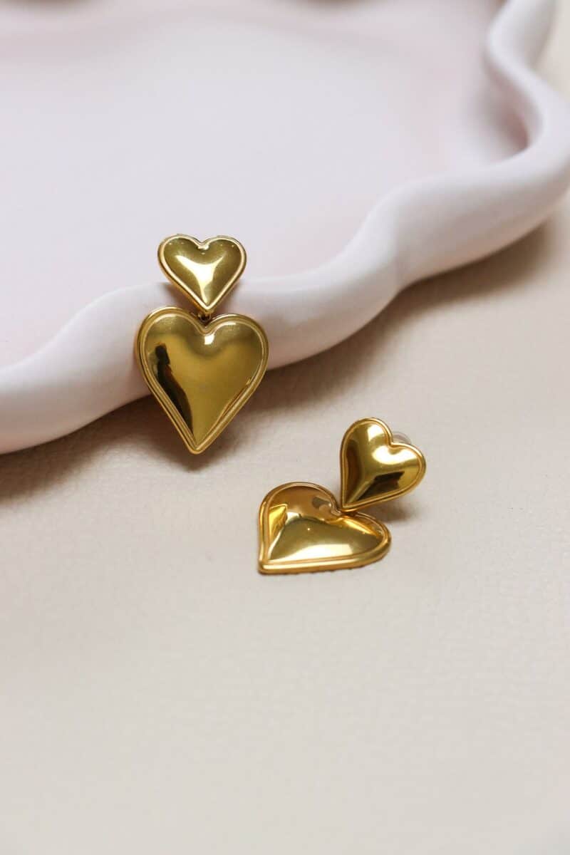 Big hearts hoop gold