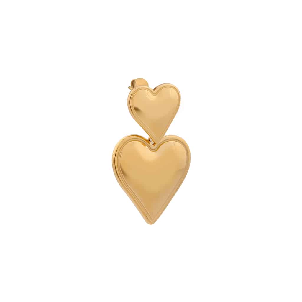 Big hearts hoop gold