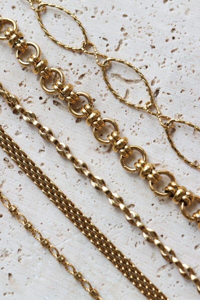 Big round bracelet gold