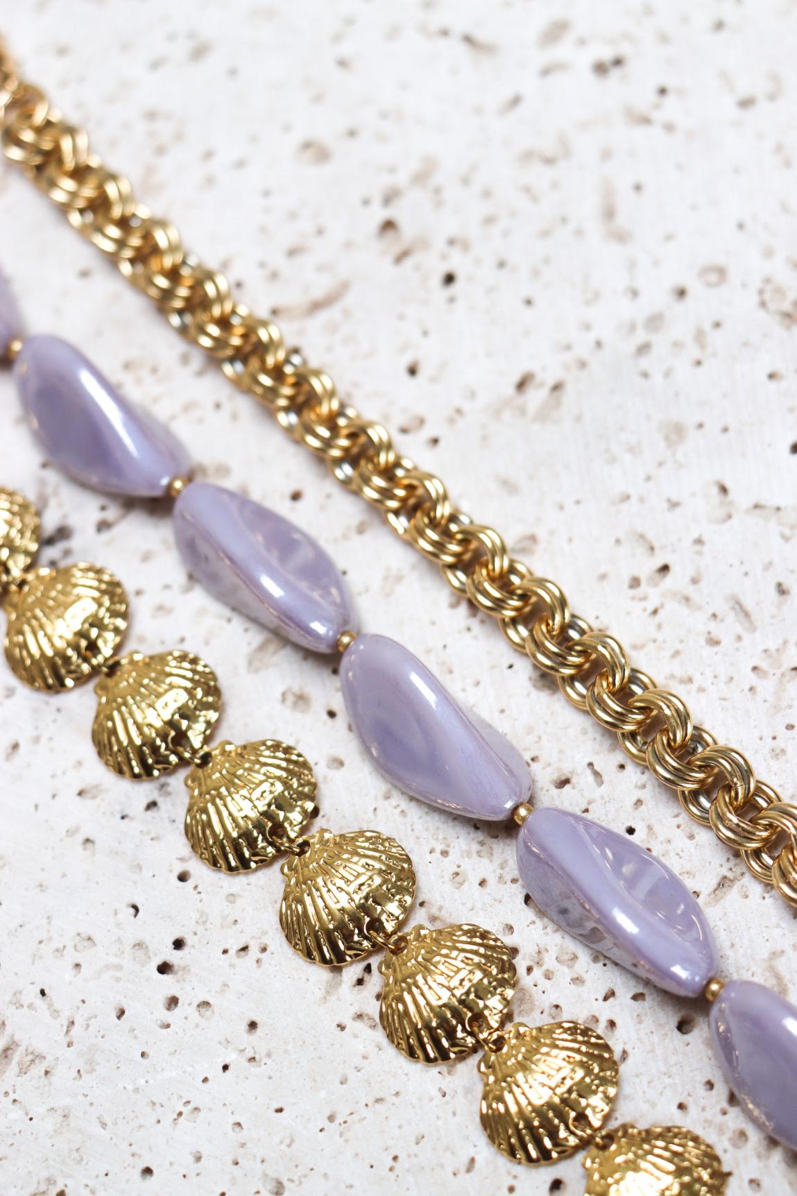 Big shell bracelet gold