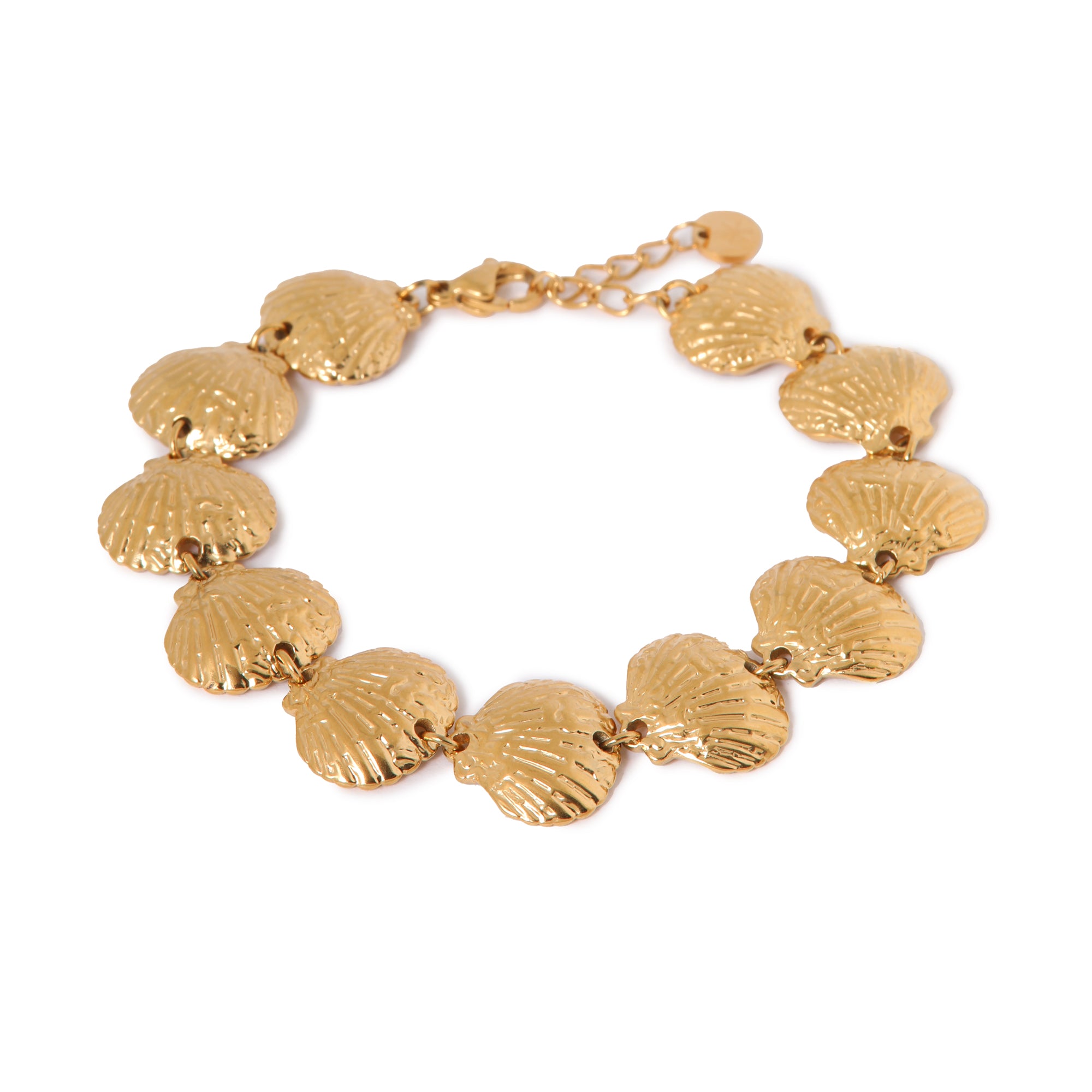 Big shell bracelet gold