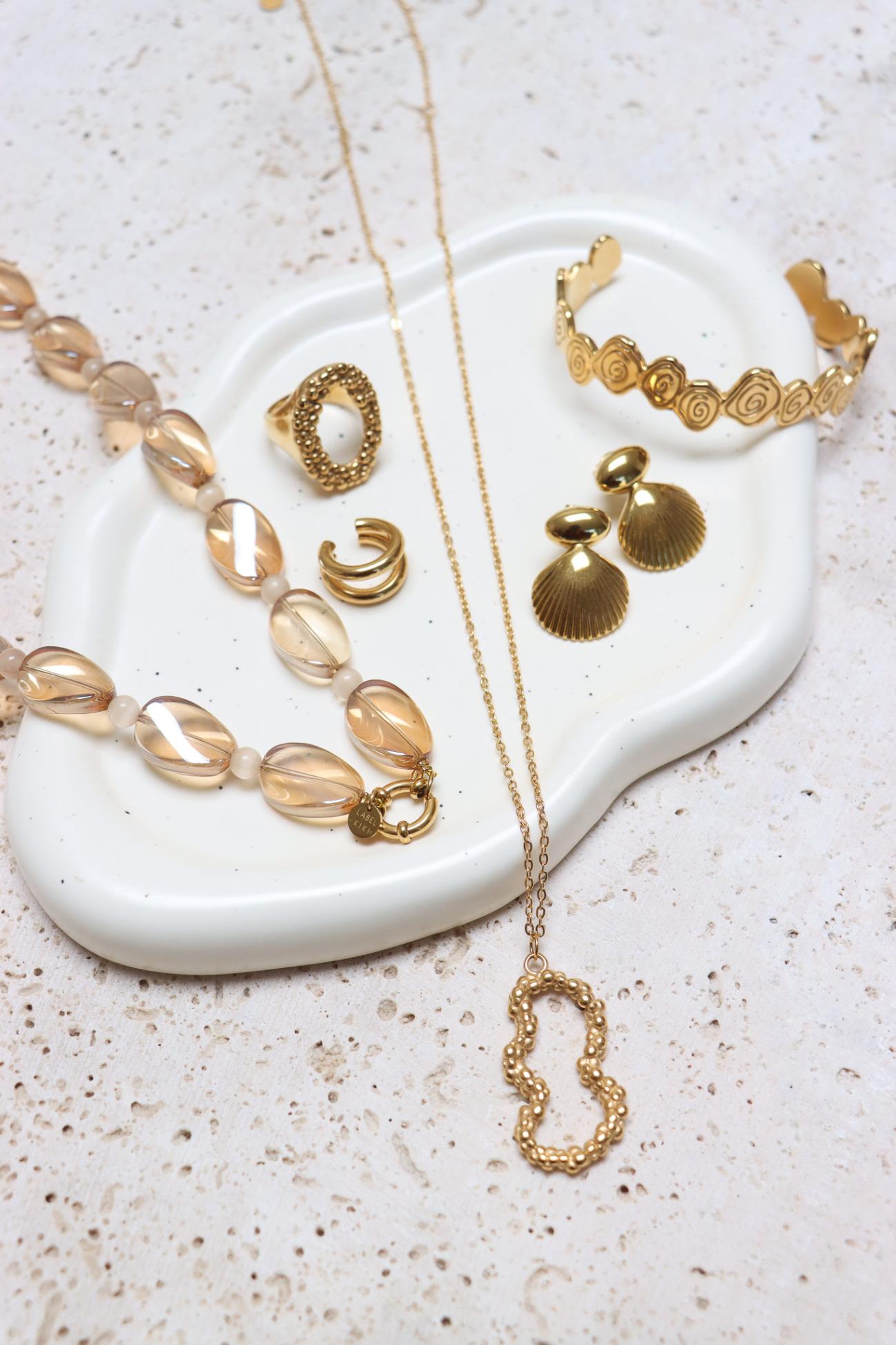 Big shell hoop gold
