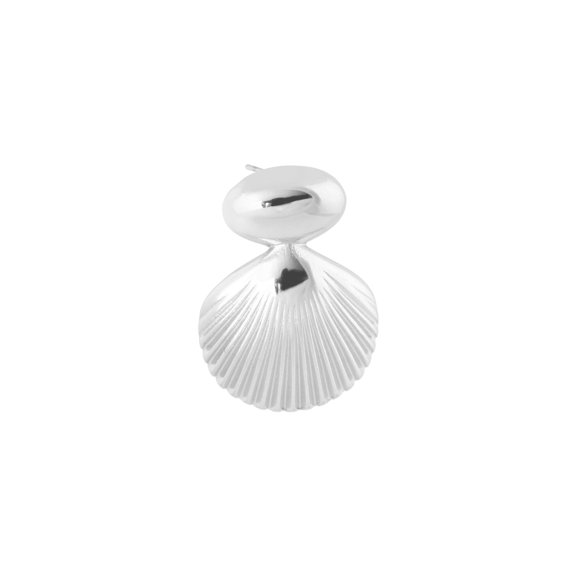 Big shell hoop silver