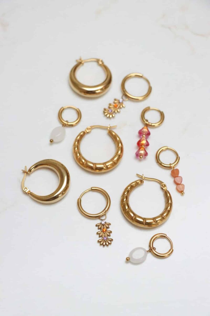 Big stripes hoop gold