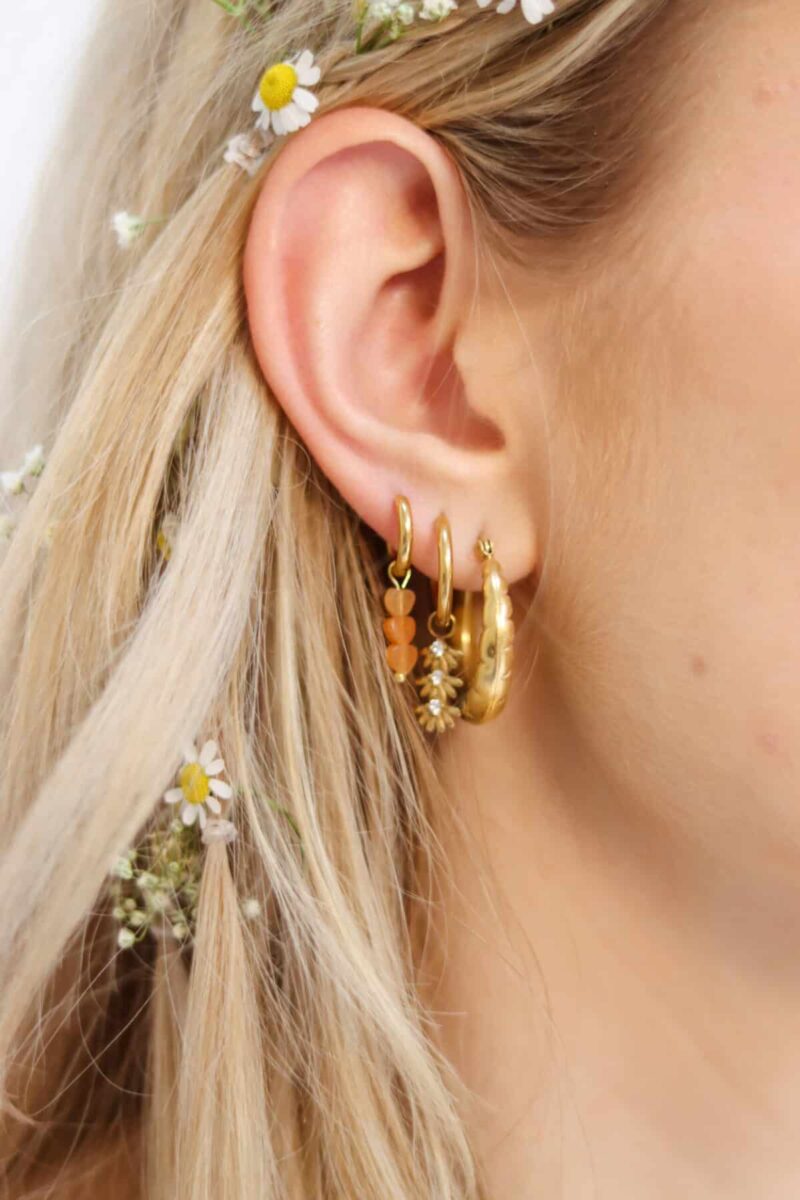 Big stripes hoop gold