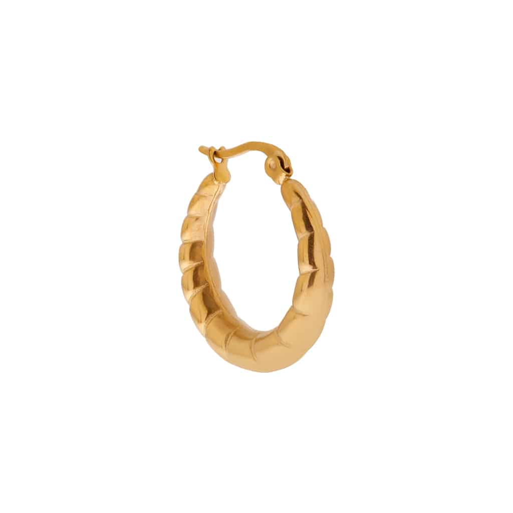 Big stripes hoop gold