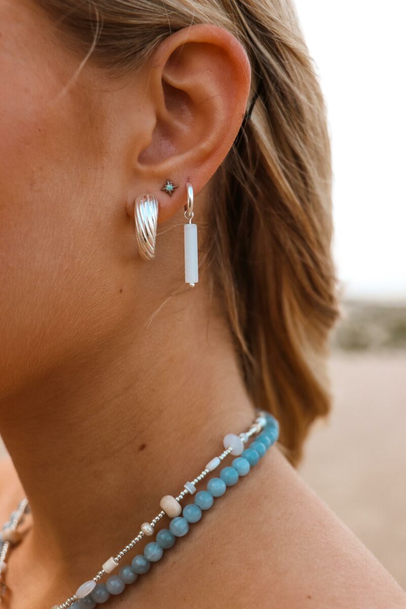 Big wave hoop silver