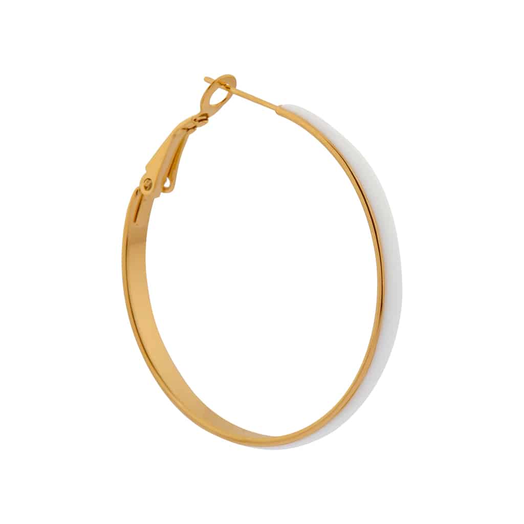 Big white hoop gold