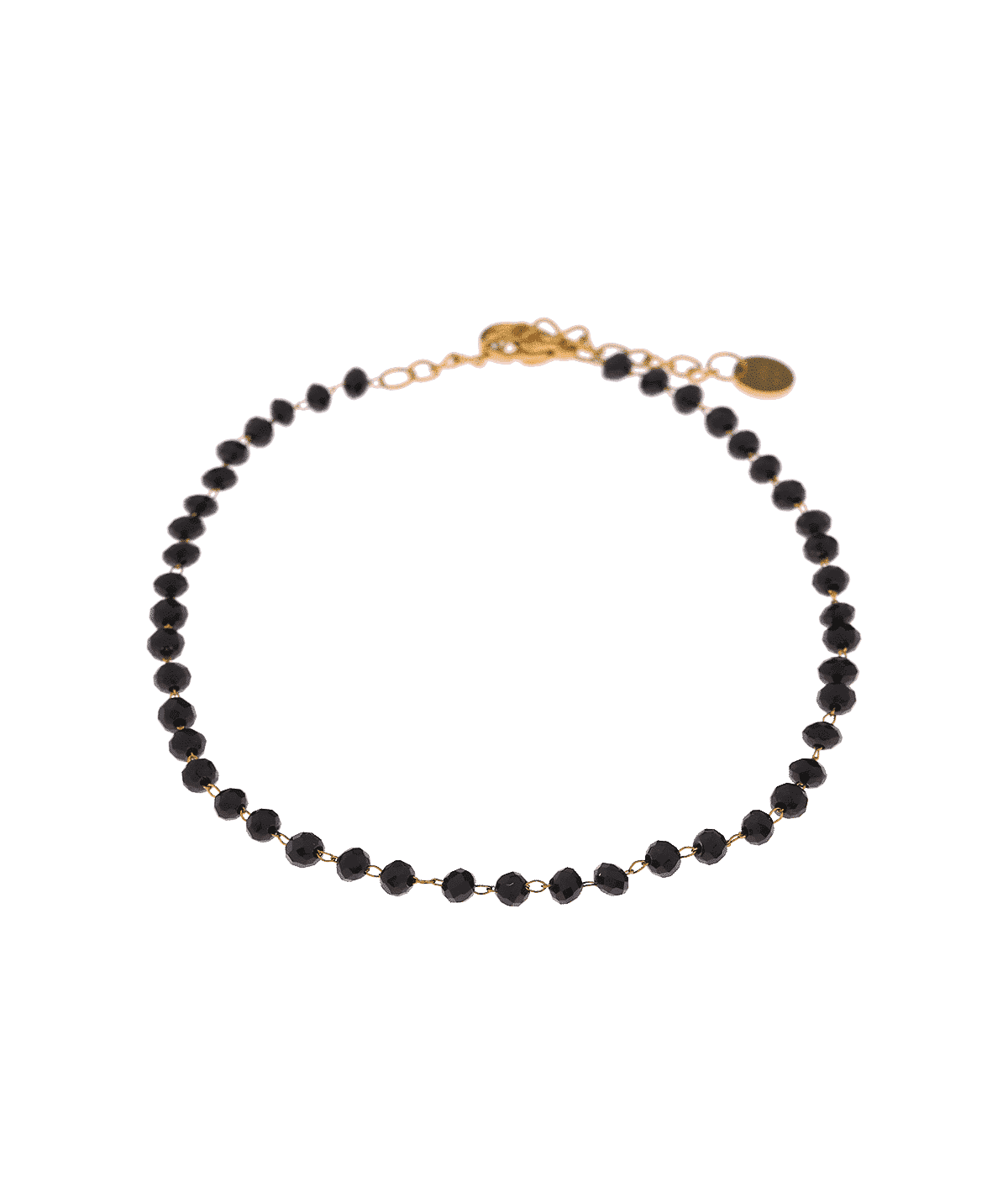 Black Beauty Anklet Gold