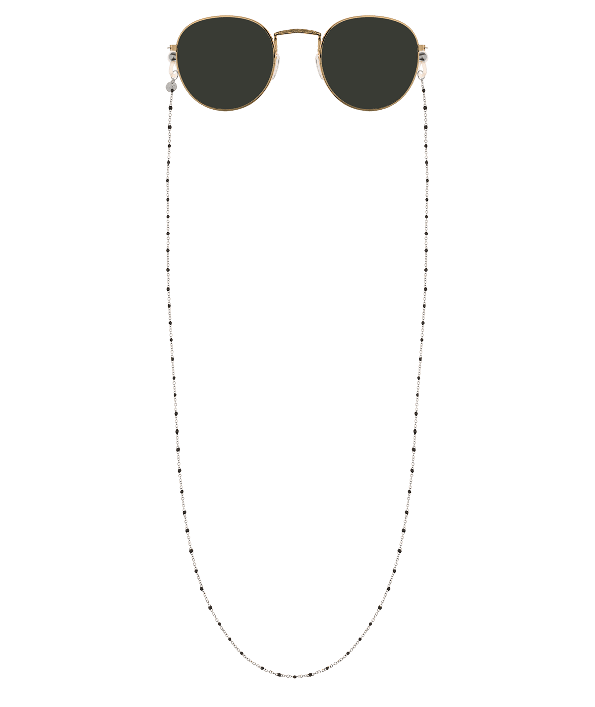 Black dots sunny silver