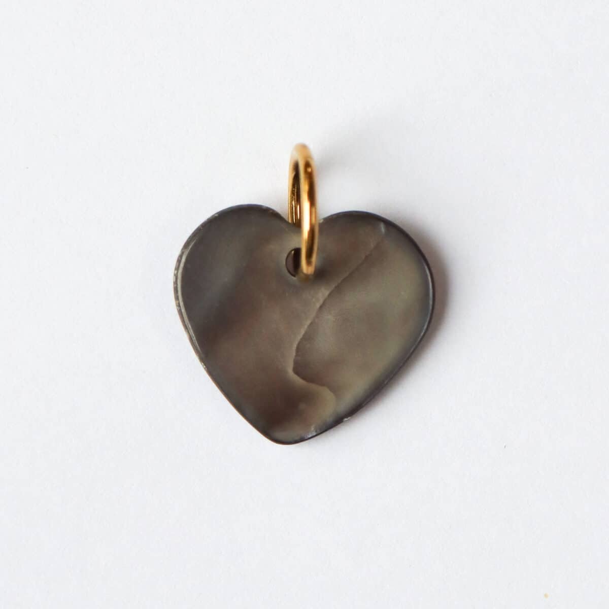 Black heart charm gold