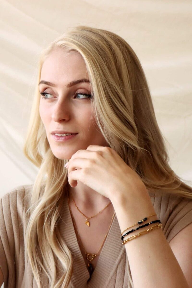 Black spots bracelet gold